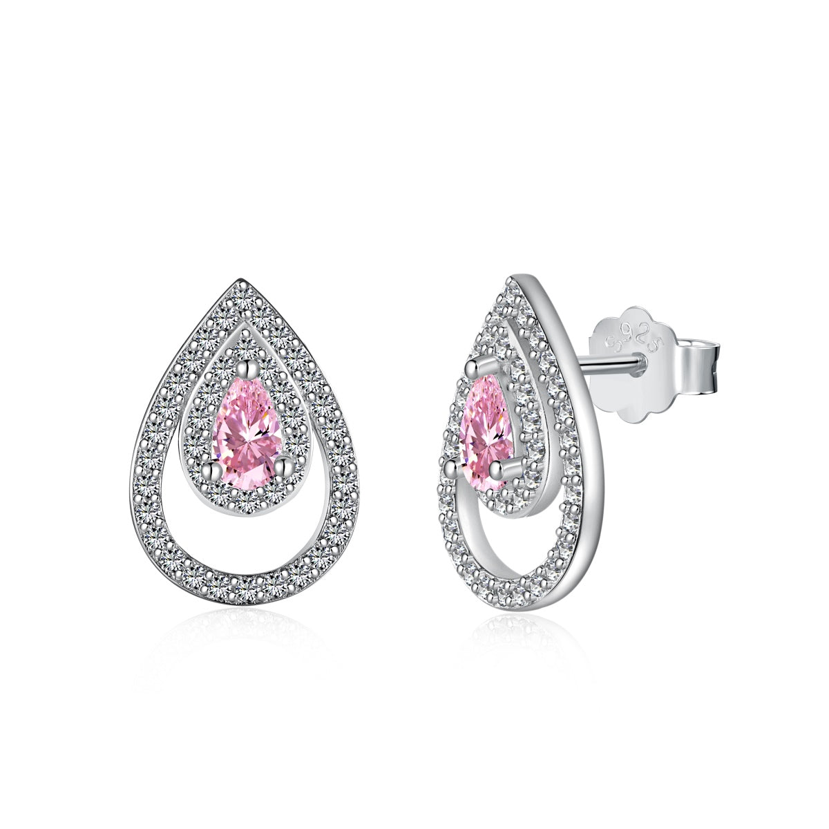 [Joyas Regalia] Pendientes diarios brillantes y delicados con forma de gota de agua