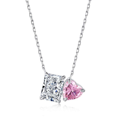 [Bijoux Regalia] Collier éblouissant en forme de carré et de cœur