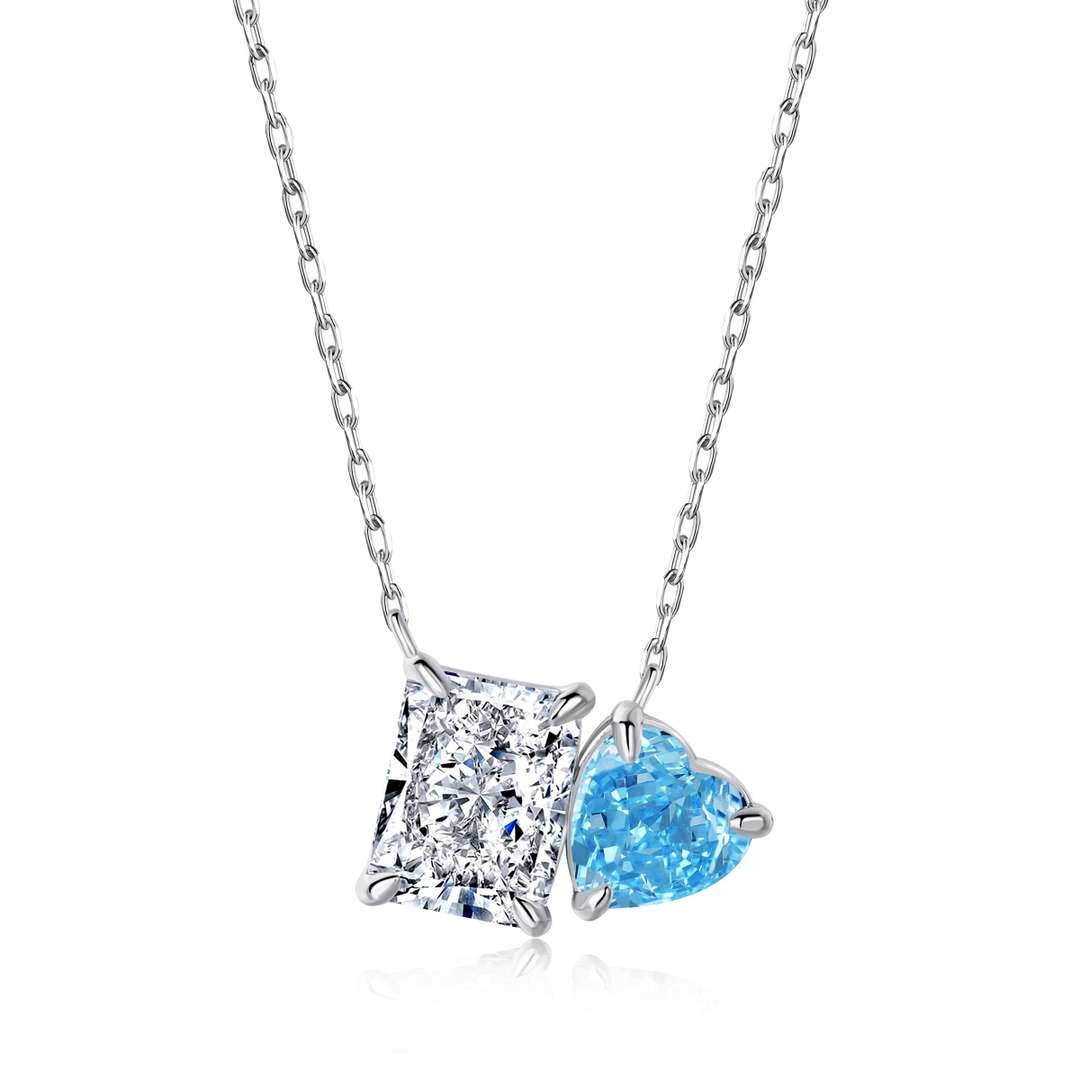 [Bijoux Regalia] Collier éblouissant en forme de carré et de cœur