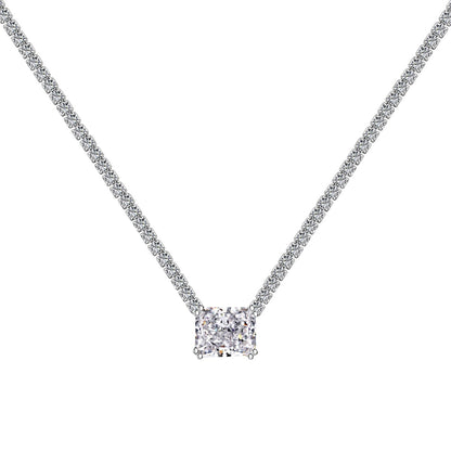 [Joyas Regalia] Elegante collar de corte radiante de 4,0 quilates