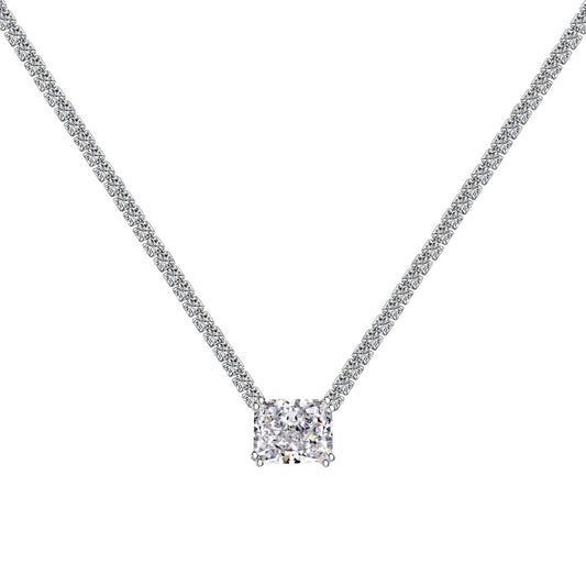 [Joyas Regalia] Elegante collar de corte radiante de 4,0 quilates