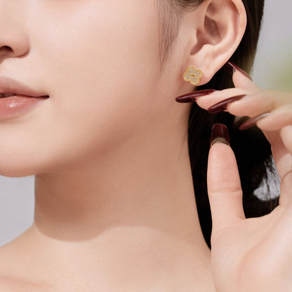 [Joyas Regalia] Pendientes de moda de trébol de cuatro hojas