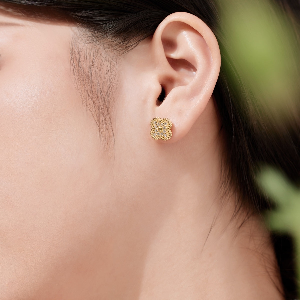 [Joyas Regalia] Pendientes de moda de trébol de cuatro hojas