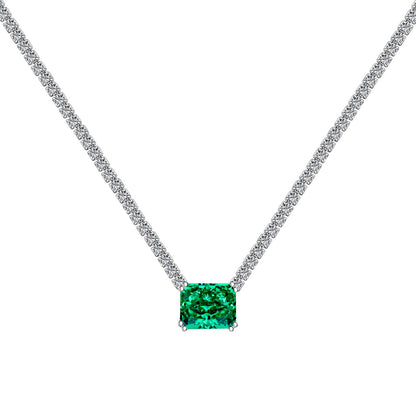 [Joyas Regalia] Elegante collar de corte radiante de 4,0 quilates
