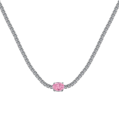 [Joyas Regalia] Collar de corte ovalado brillante de 1,0 quilates