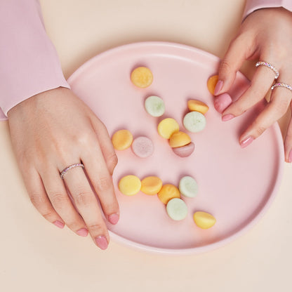 [Bijoux Regalia] Bague de fête ronde colorée exquise