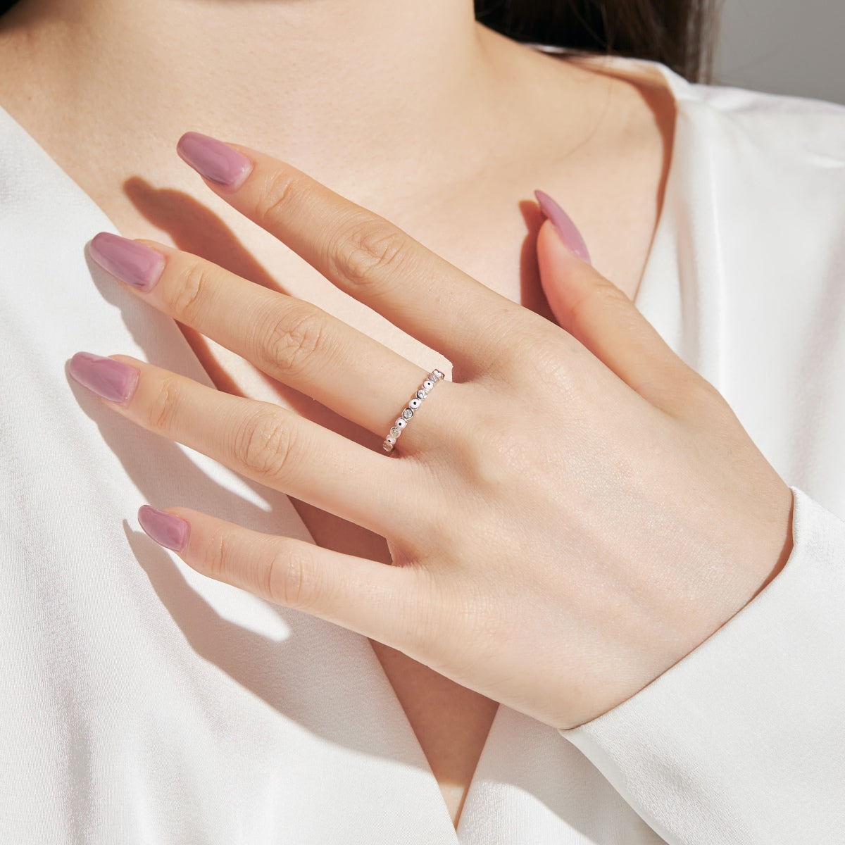 [Bijoux Regalia] Bague quotidienne de forme ronde éclatante