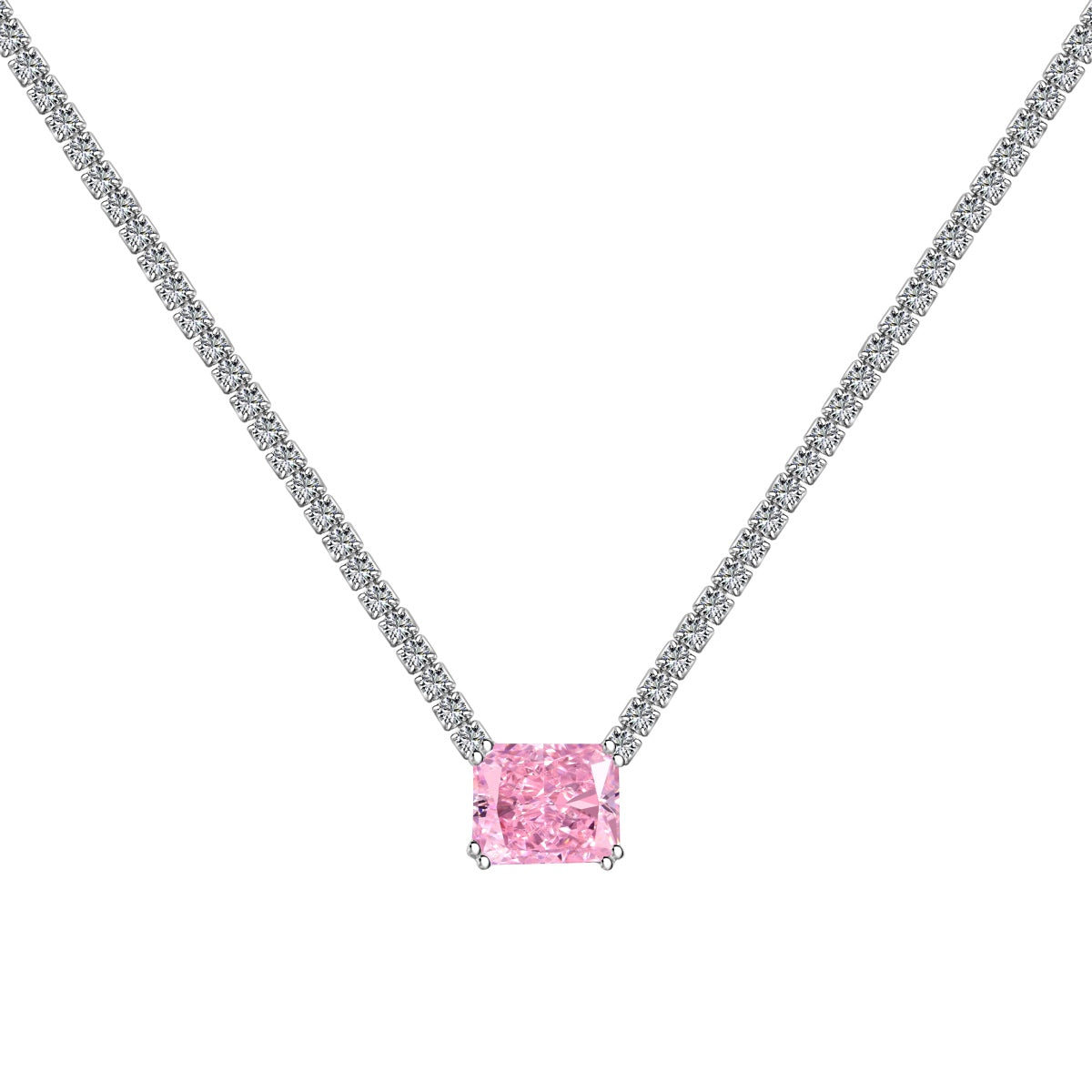 [Joyas Regalia] Elegante collar de corte radiante de 4,0 quilates