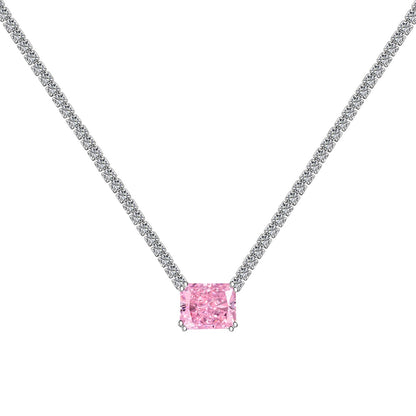 [Joyas Regalia] Elegante collar de corte radiante de 4,0 quilates