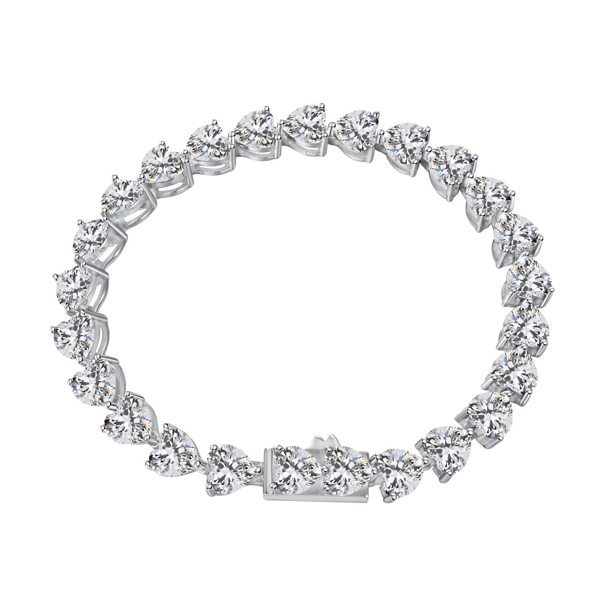 [Joyería Regalia] Pulsera elegante con forma de corazón romántico de 0,75 quilates