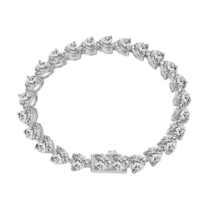 [Joyería Regalia] Pulsera elegante con forma de corazón romántico de 0,75 quilates