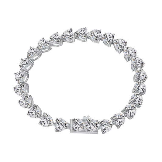 [Joyería Regalia] Pulsera elegante con forma de corazón romántico de 0,75 quilates