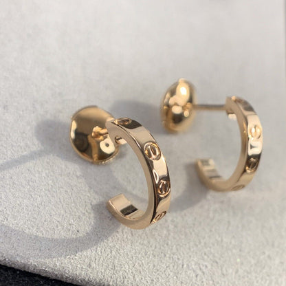 [Joyas Regalia] PENDIENTES LOVE 2.65MM ORO ROSA 