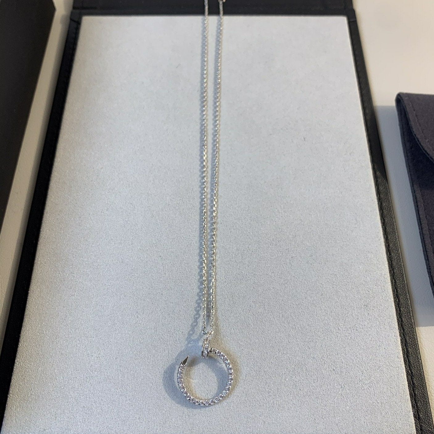 [Regalia jewelry]JUSTE NECKLACE SILVER DIAMONDS