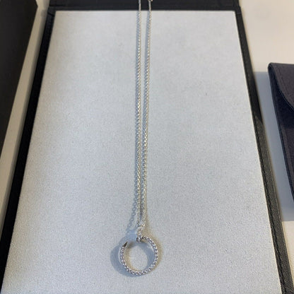 [Regalia jewelry]JUSTE NECKLACE SILVER DIAMONDS