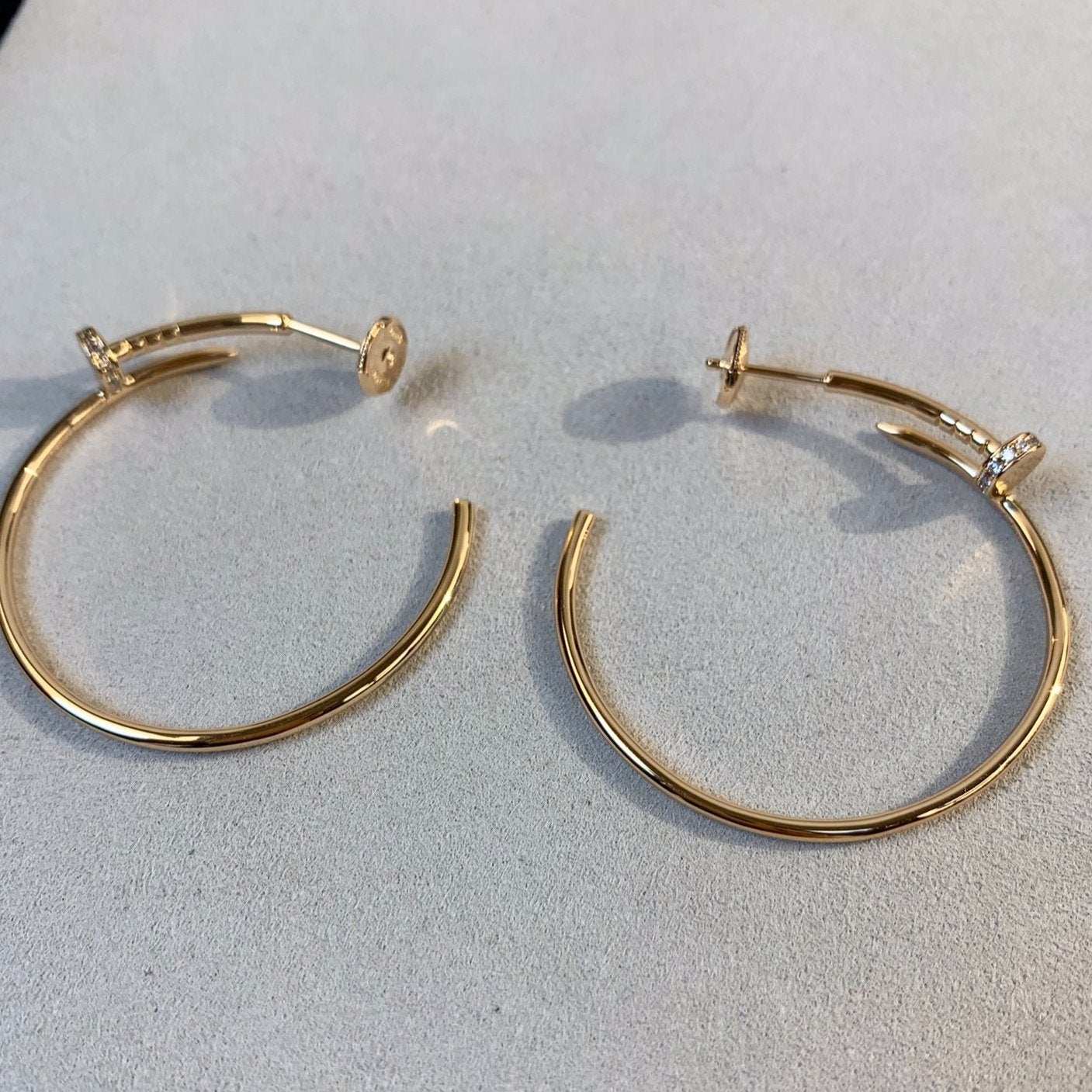 [Joyas Regalia]PENDIENTES JUSTE ORO DIAMANTES 1.8MM 
