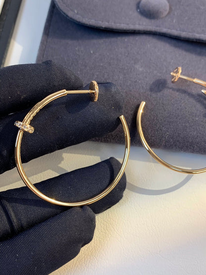 [Joyas Regalia]PENDIENTES JUSTE ORO DIAMANTES 1.8MM 