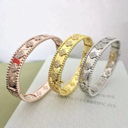 [Joyas Regalia]Pulsera de trébol con diamantes de 8 mm