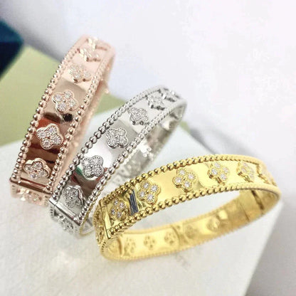 [Joyas Regalia]Pulsera de trébol con diamantes de 8 mm