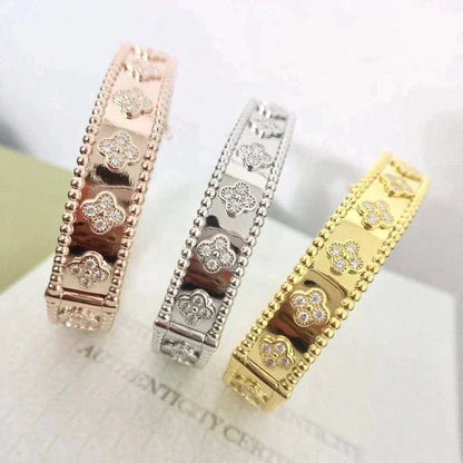 [Joyas Regalia]Pulsera de trébol con diamantes de 8 mm