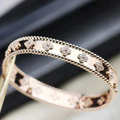 [Joyas Regalia]Pulsera de trébol con diamantes de 8 mm