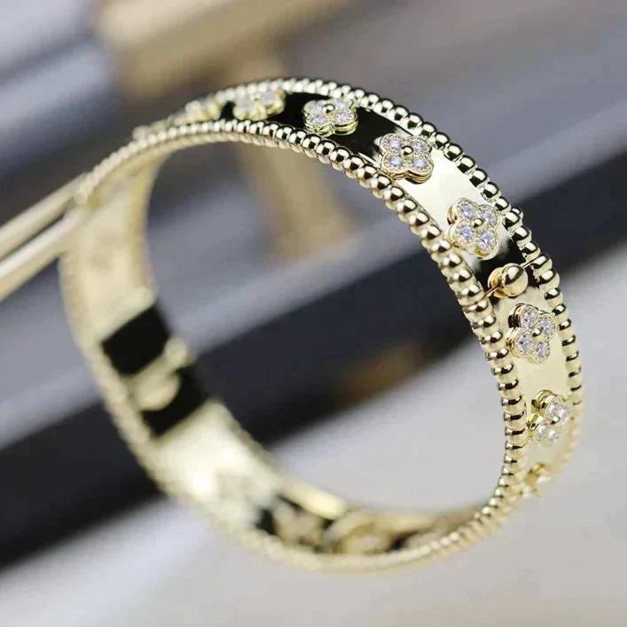 [Joyas Regalia]Pulsera de trébol con diamantes de 8 mm