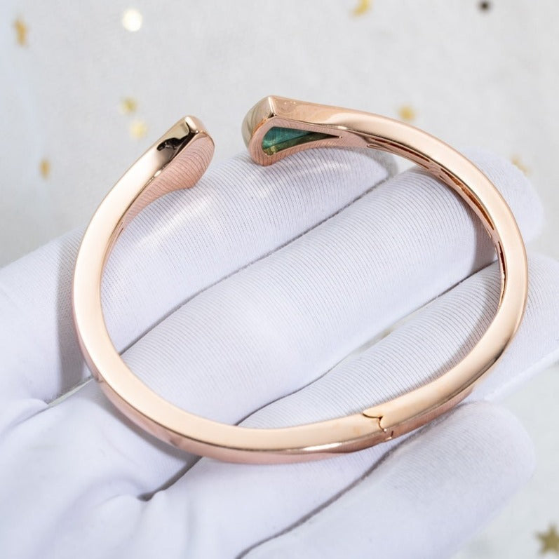 [Bijoux Regalia]BRACELET DREAM OUVERT MALACHITE OR ROSE