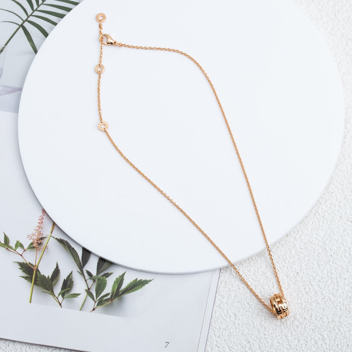 [Joyas Regalia]COLLAR PARENTESI ORO ROSA