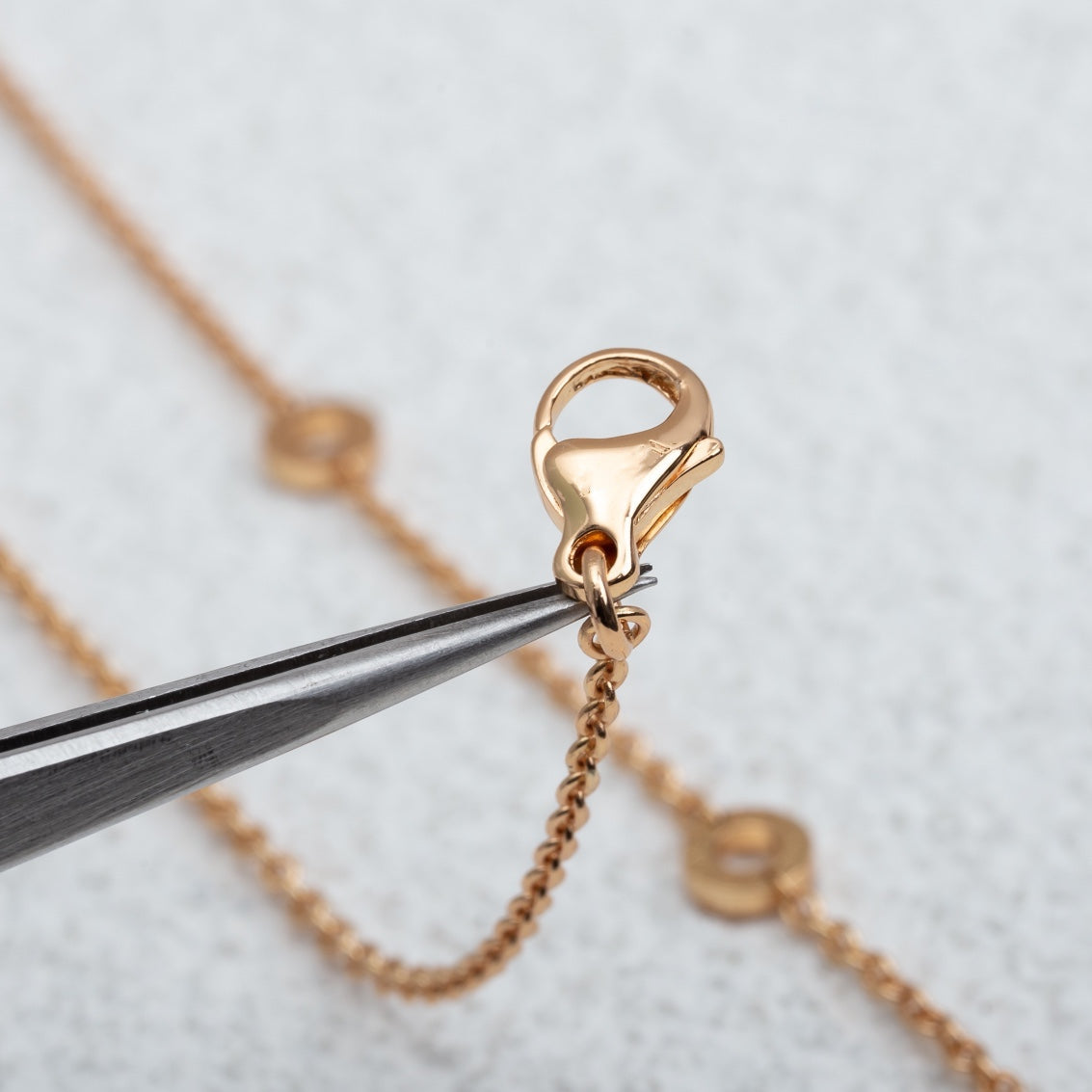 [Joyas Regalia]COLLAR PARENTESI ORO ROSA DIAMANTE
