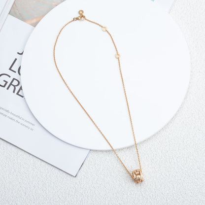 [Joyas Regalia]COLLAR PARENTESI ORO ROSA DIAMANTE