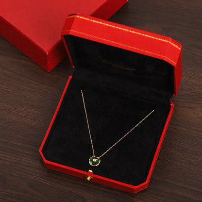 [Joyas Regalia] COLLAR AMULETTE DE ORO Y MALAQUITA
