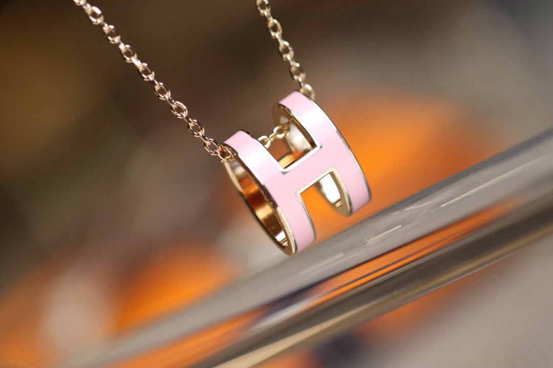 [Bijoux Regalia]POP H PÉDANT OR ROSE