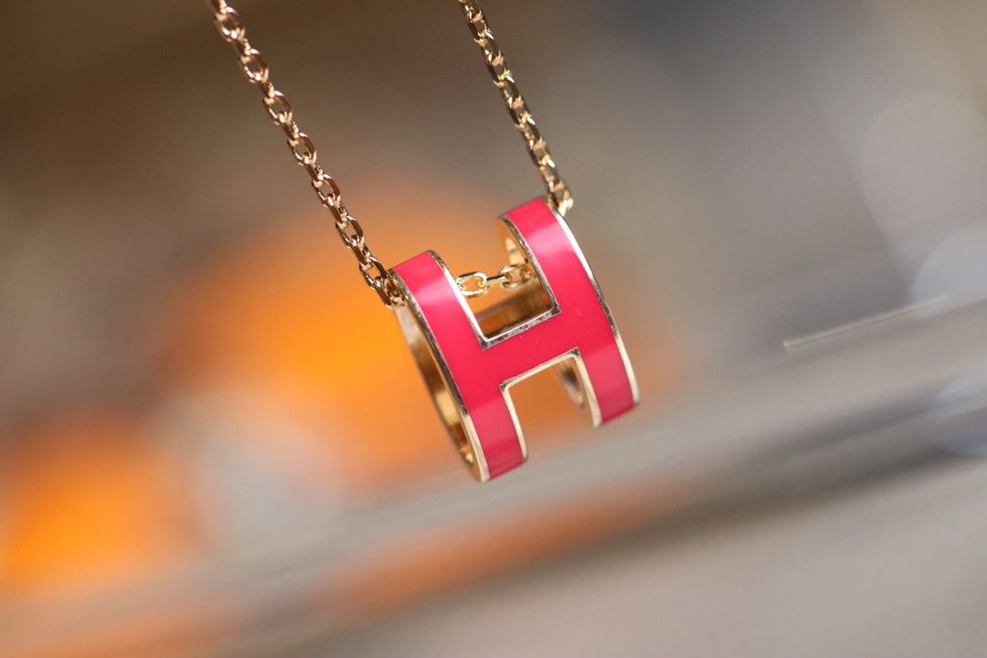 [Bijoux Regalia]POP H PÉDANT OR ROSE