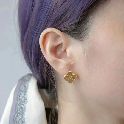[Bijoux Regalia] BOUCLES D'OREILLES CLOVER MOYENNES 1 MOTIFS LASER