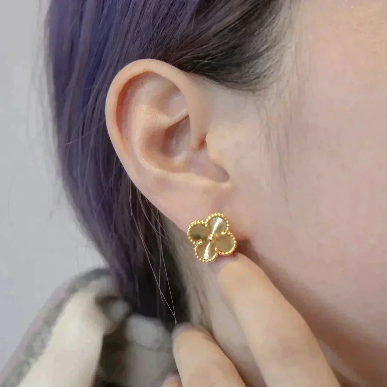 [Bijoux Regalia] BOUCLES D'OREILLES CLOVER MOYENNES 1 MOTIFS LASER