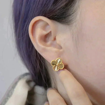 [Bijoux Regalia] BOUCLES D'OREILLES CLOVER MOYENNES 1 MOTIFS LASER
