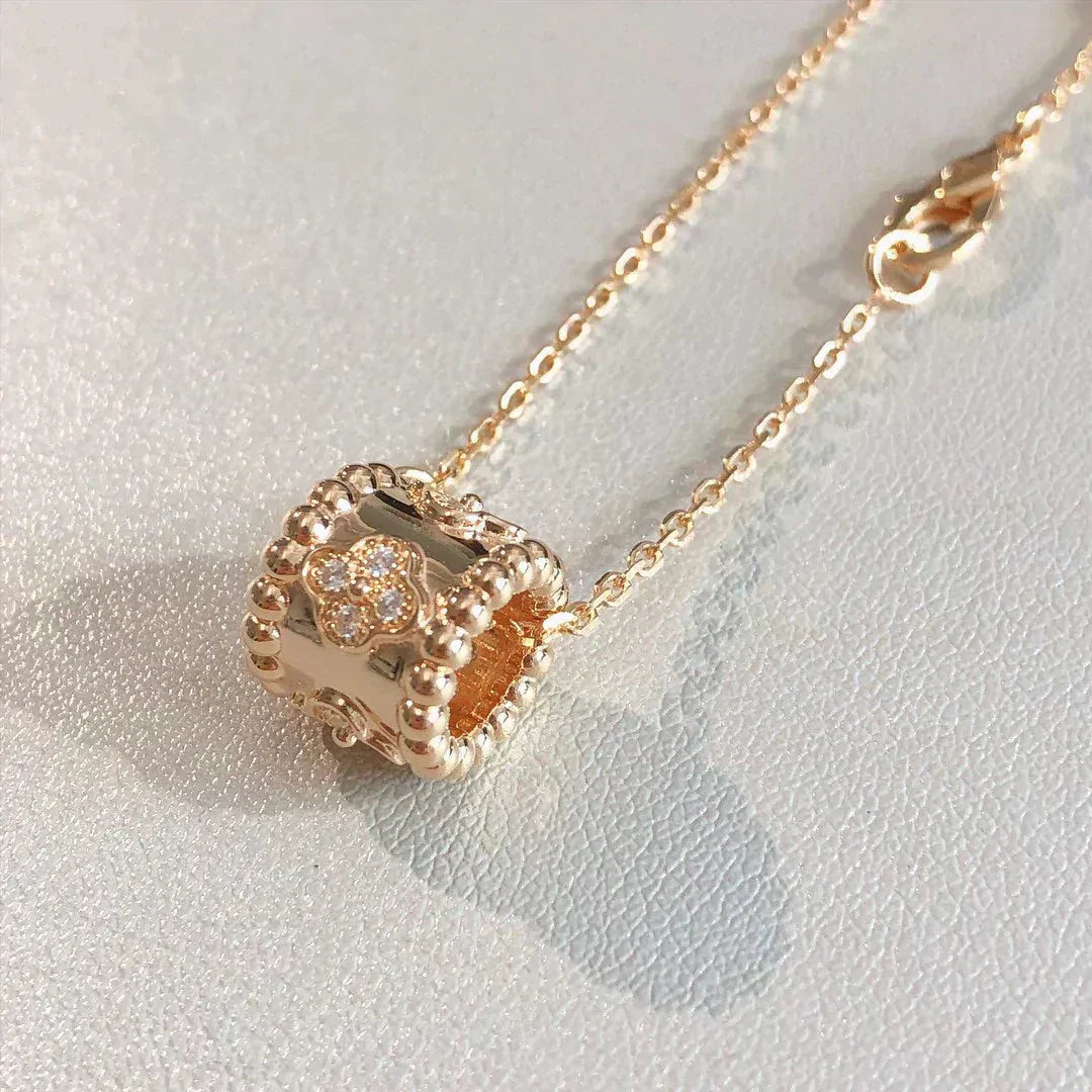 [Bijoux Regalia] COLLIER PENDENTIF PERLEE OR / OR ROSE