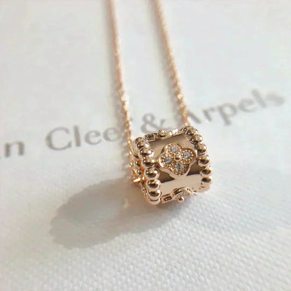 [Bijoux Regalia] COLLIER PENDENTIF PERLEE OR / OR ROSE