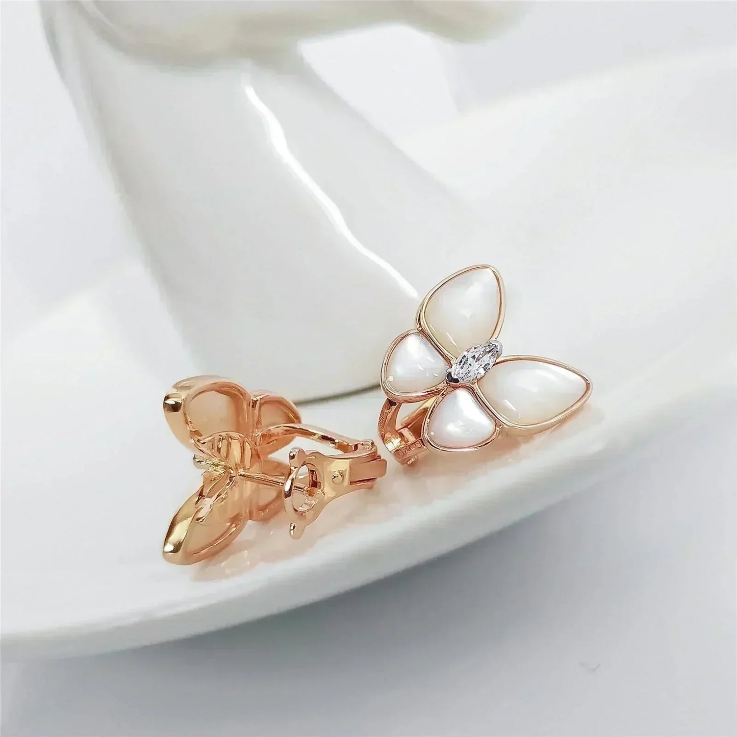 [Bijoux Regalia]Boucles d'oreilles papillon en diamant