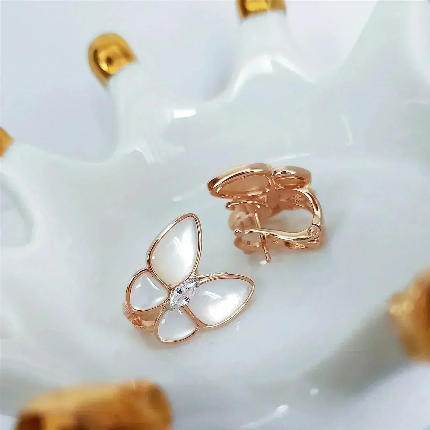 [Bijoux Regalia]Boucles d'oreilles papillon en diamant