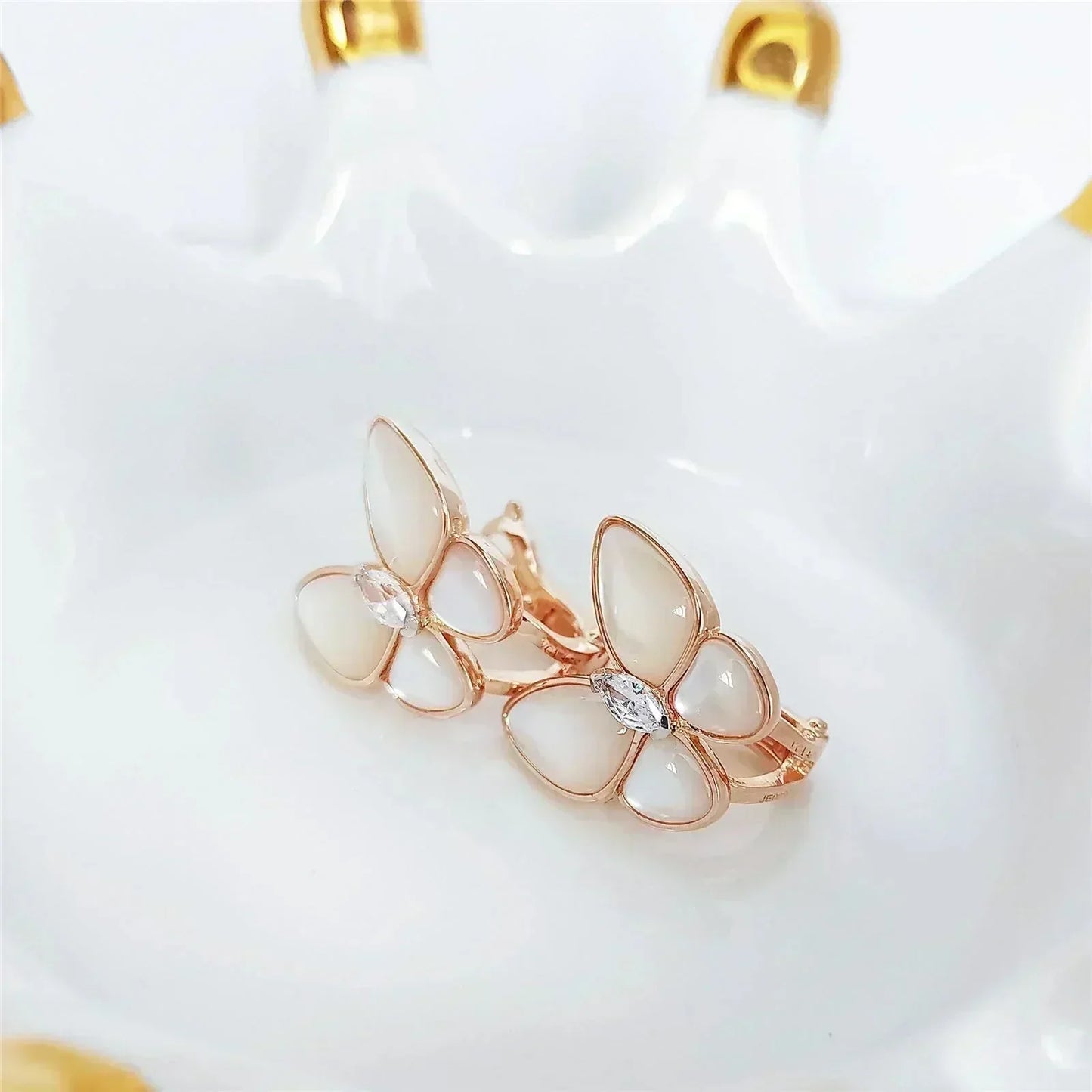 [Bijoux Regalia]Boucles d'oreilles papillon en diamant