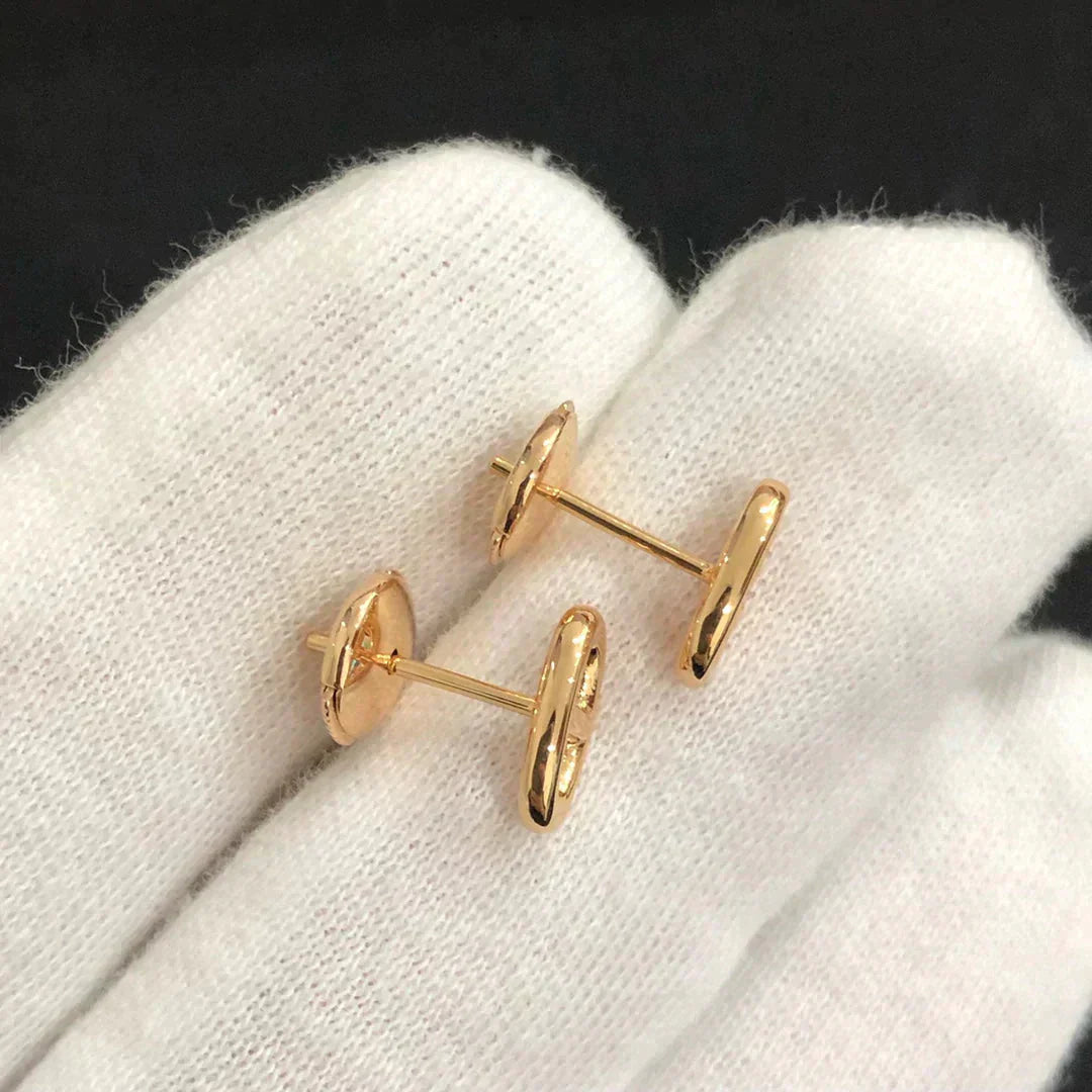 [Bijoux Regalia] PETITES BOUCLES D'OREILLES CHAINE OR ET ARGENT