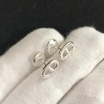 [Bijoux Regalia] PETITES BOUCLES D'OREILLES CHAINE OR ET ARGENT