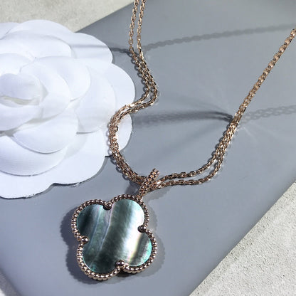 [Bijoux Regalia] COLLIER TRÈFLE EN OR 25 MM AVEC GRAND TRÈFLE