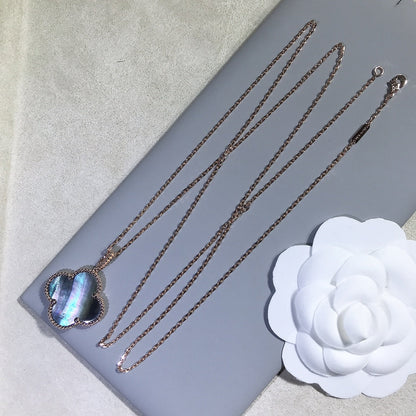 [Bijoux Regalia] COLLIER TRÈFLE EN OR 25 MM AVEC GRAND TRÈFLE