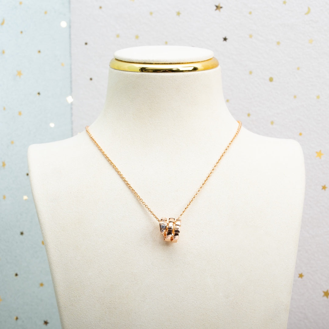 [Bijoux Regalia] COLLIER SERPENTI OR ROSE DIAMANT