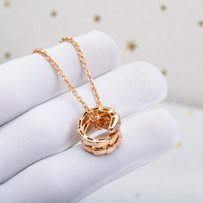 [Bijoux Regalia] COLLIER SERPENTI OR ROSE DIAMANT