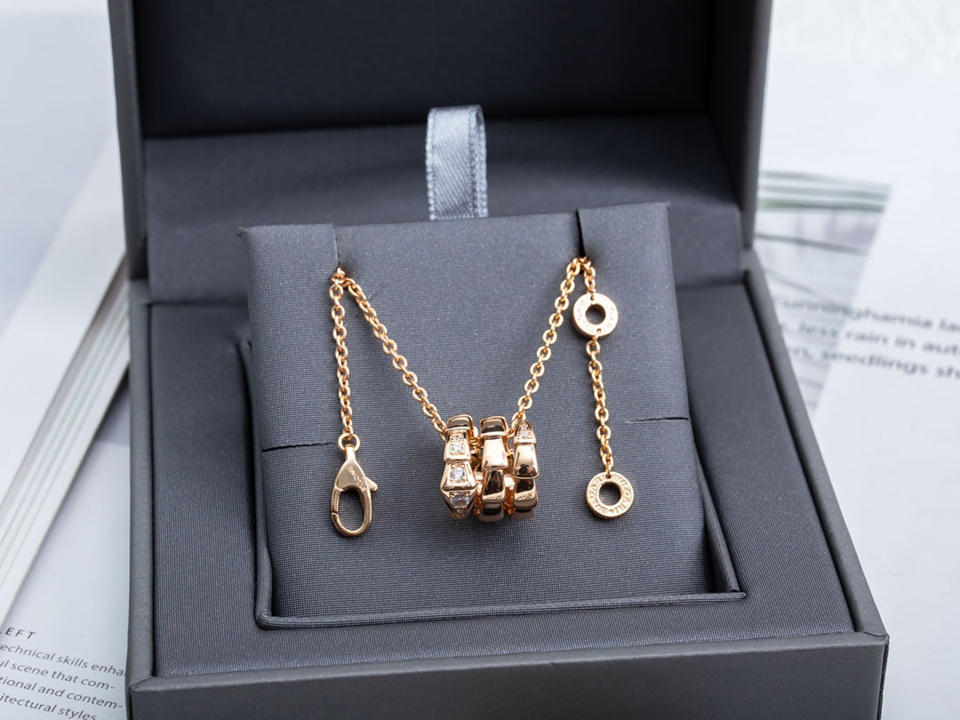 [Bijoux Regalia] COLLIER SERPENTI OR ROSE DIAMANT