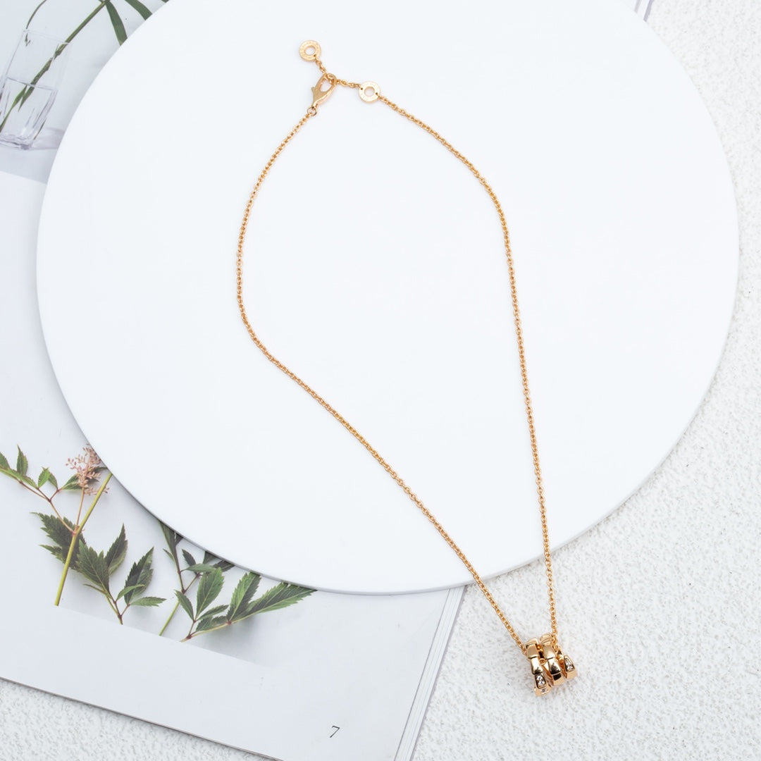 [Bijoux Regalia] COLLIER SERPENTI OR ROSE DIAMANT