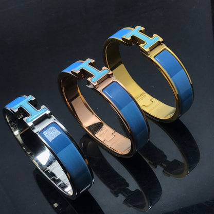 [Bijoux Regalia] BRACELET H CÉRAMIQUE ARC-EN-CIEL BLEU